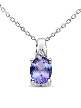 Kay tanzanite and diamond necklace